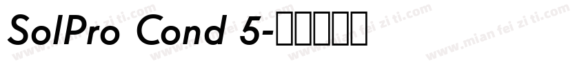 SolPro Cond 5字体转换